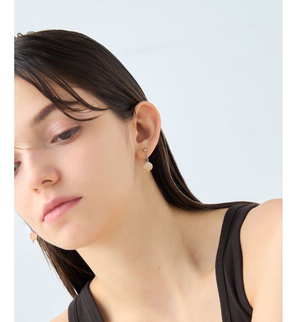 ete「ナチュラルストーン ツイストカット ピアス」|ピアス|