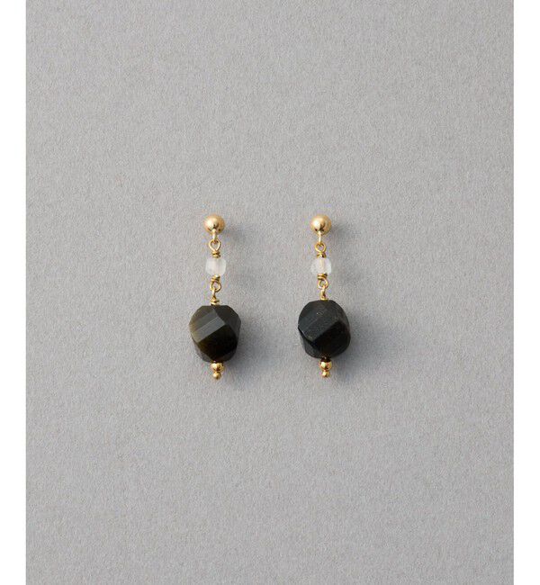 ete「ナチュラルストーン ツイストカット ピアス」|ピアス|D