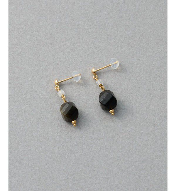 ete「ナチュラルストーン ツイストカット ピアス」|ピアス|