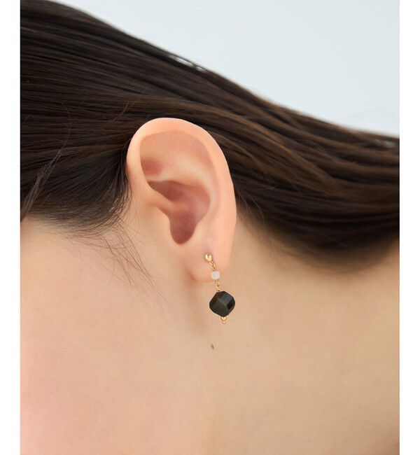 ete「ナチュラルストーン ツイストカット ピアス」|ピアス|