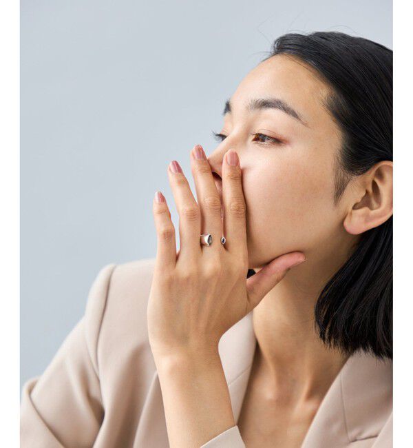 Jouete「[フォークリング] スモーキークォーツ&times;ジルコニア」|リング|