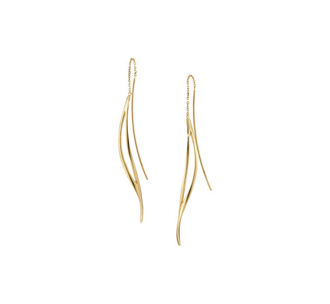 STAR JEWELRY「WAVE PIERCED EARRINGS」|ピアス|イエローゴールド