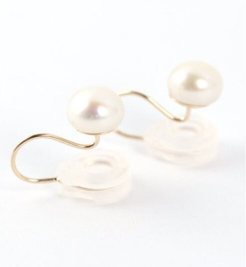  「K10YG 淡水パール イヤリング」|イヤリング|