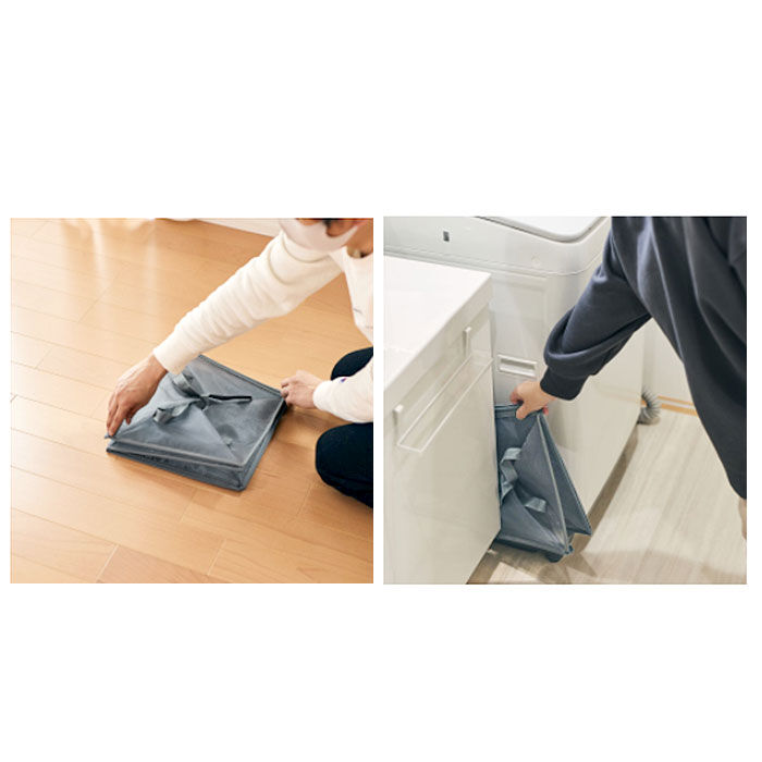 BACKYARD FAMILY「ランドリーバスケット 折りたたみ 通販 スリム 折り畳み 洗濯かご おしゃれ 洗濯カゴ メッシュ」|トイレタリー・ランドリーグッズ|