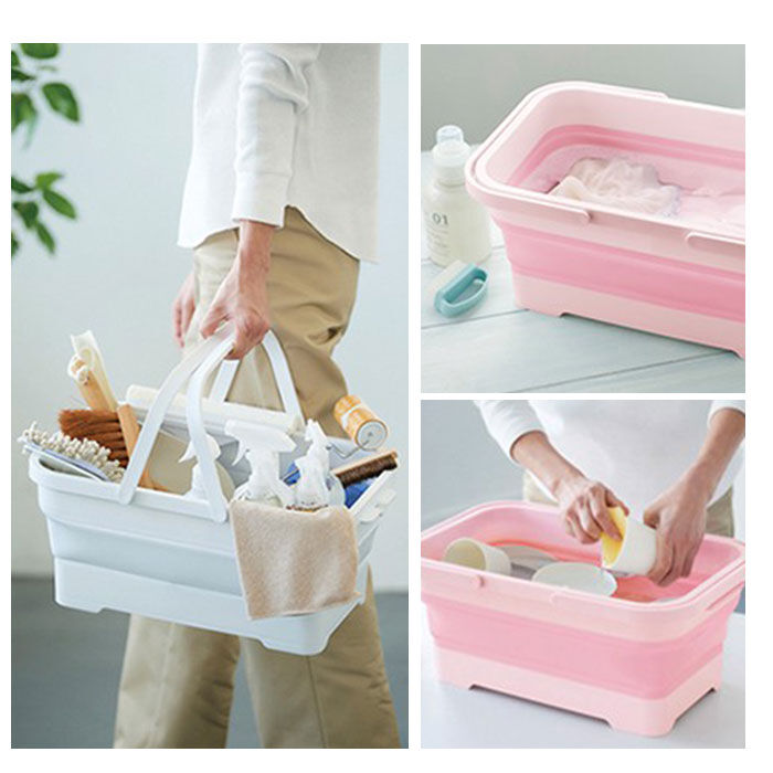 BACKYARD FAMILY「ランドリーバスケット 折りたたみ 通販 四角 大 容量 足湯 シリコン 浸け置き バケツ」|その他|