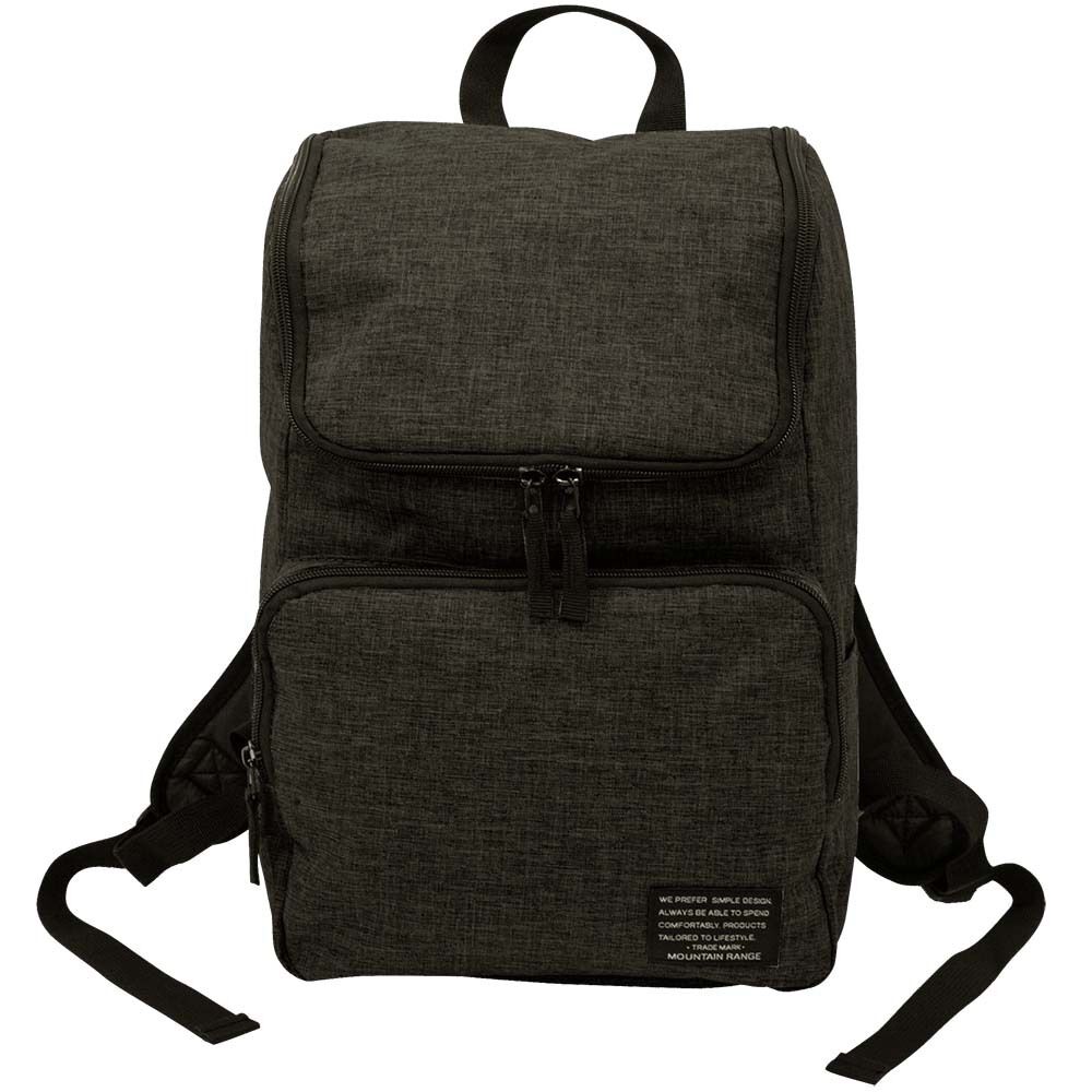 BACKYARD FAMILY「リュック メンズ 大容量 通販 通学 通勤 シンプル 無地 黒 ブラック 紺 ネイビー グレー」|リュック|ブラック1