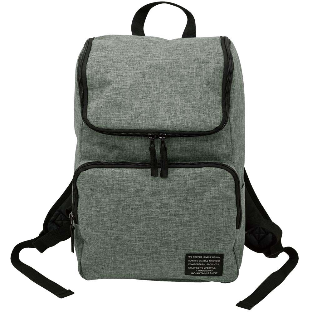BACKYARD FAMILY「リュック メンズ 大容量 通販 通学 通勤 シンプル 無地 黒 ブラック 紺 ネイビー グレー」|リュック|グレー1