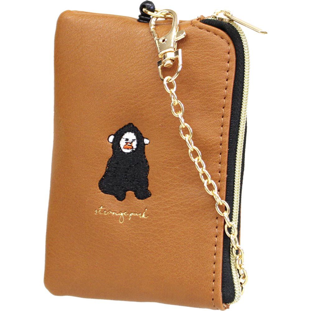 BACKYARD FAMILY「コインケース キーリング付 通販 小銭入れ 小物入れ ポーチ リール付き 財布 サイフ さいふ」|コインケース|ブラウン2