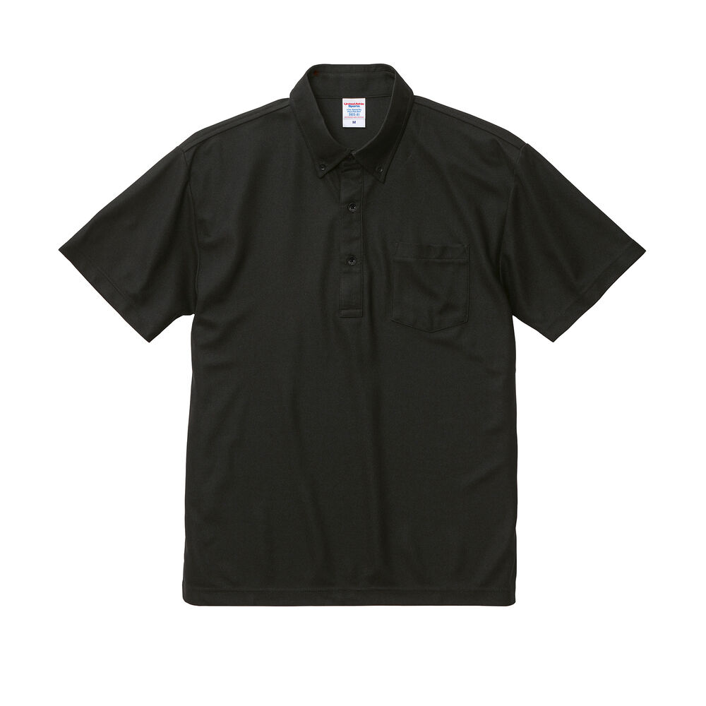 BACKYARD FAMILY「ユナイテッドアスレ UnitedAthle ポロシャツ メンズ ボタンダウン 半袖 通販」|その他|ブラック1