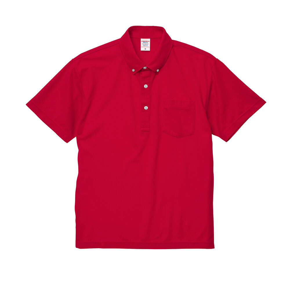 BACKYARD FAMILY「ユナイテッドアスレ UnitedAthle ポロシャツ メンズ ボタンダウン 半袖 通販」|その他|レッド1