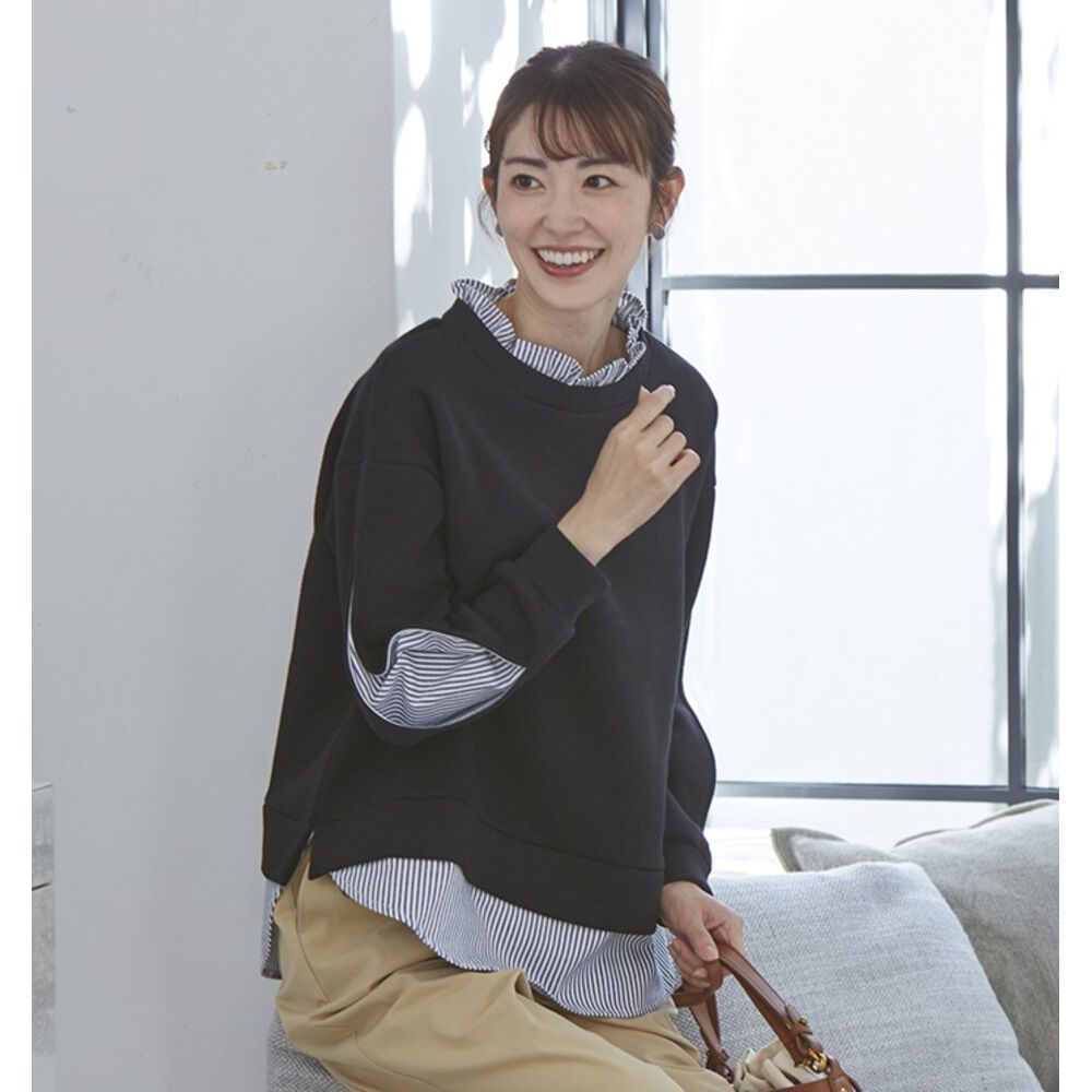 BACKYARD FAMILY「トレーナー 裏起毛 レディース 冬 通販 プルオーバー きれいめ オフィス 秋冬 春 秋」|パーカー|その他1