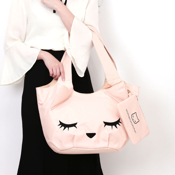 BACKYARD FAMILY「トートバッグ 猫 通販 トートバック 肩掛けバッグ 肩掛けカバン レディース ポーチ付き ナイロン」|トートバッグ|