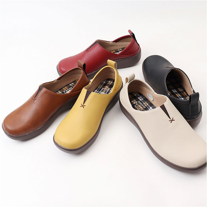 BACKYARD FAMILY「パンジー 靴レディース 通販 スリッポン シューズ くつ 女性 婦人 合成皮革 履きやすい」|スリッポン|