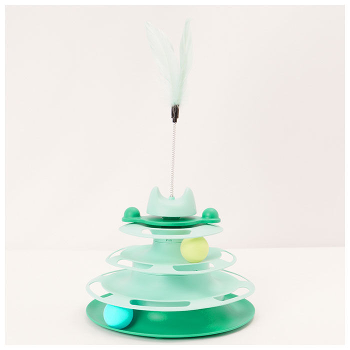 BACKYARD FAMILY「猫 おもちゃ ターンテーブル ボール 通販 猫じゃらし 遊ぶ盤 ボールトレイ 猫游び」|その他|