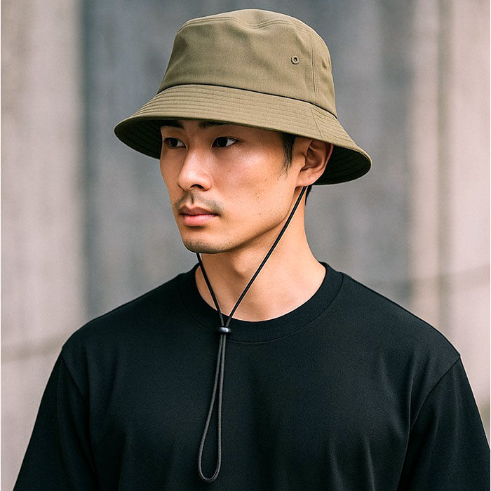 BACKYARD FAMILY「ハット メンズ 通販 防水ハット 男性 帽子 ぼうし 防水 サイズ調整可能 あご紐付き 日よけ帽子」|ハット|