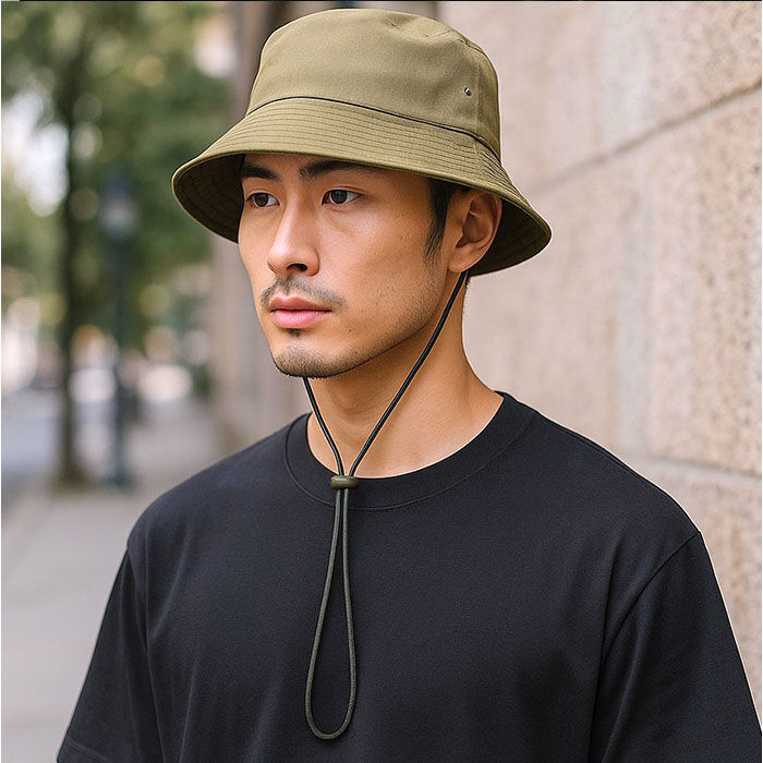 BACKYARD FAMILY「ハット メンズ 通販 防水ハット 男性 帽子 ぼうし 防水 サイズ調整可能 あご紐付き 日よけ帽子」|ハット|