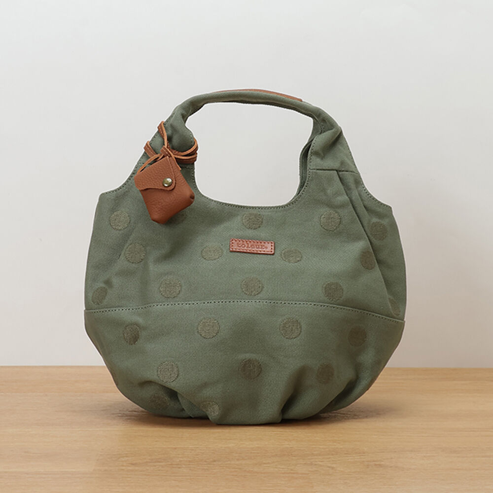 BACKYARD FAMILY「トートバッグ ドット toleur 通販 レディース ハンドバッグ コットンキャンバス 手提げ」|トートバッグ|グリーン1