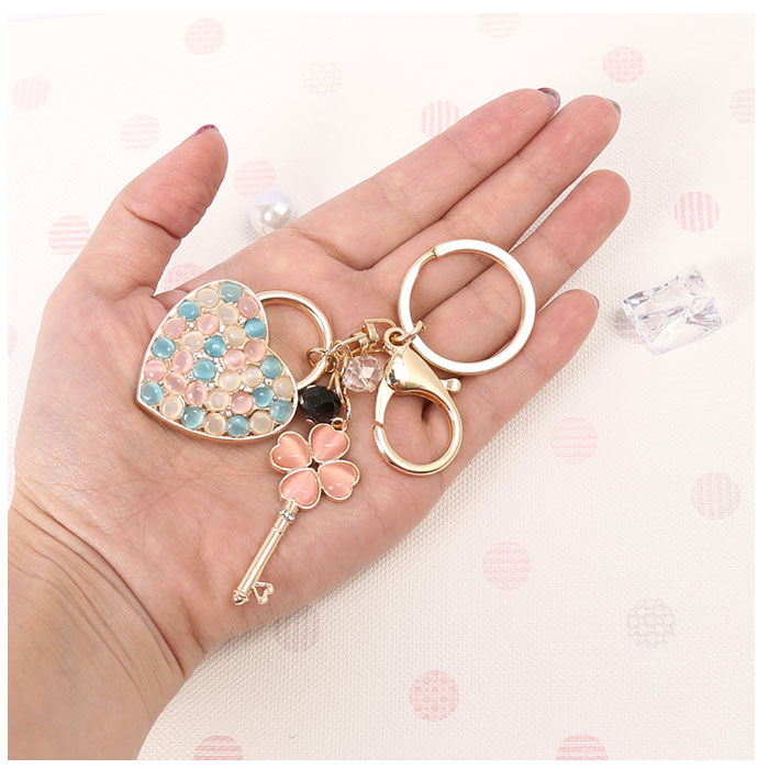 BACKYARD FAMILY「バッグチャーム キラキラ 通販 キーホルダー バックチャーム キーリング ハート おしゃれ 鍵」|その他|