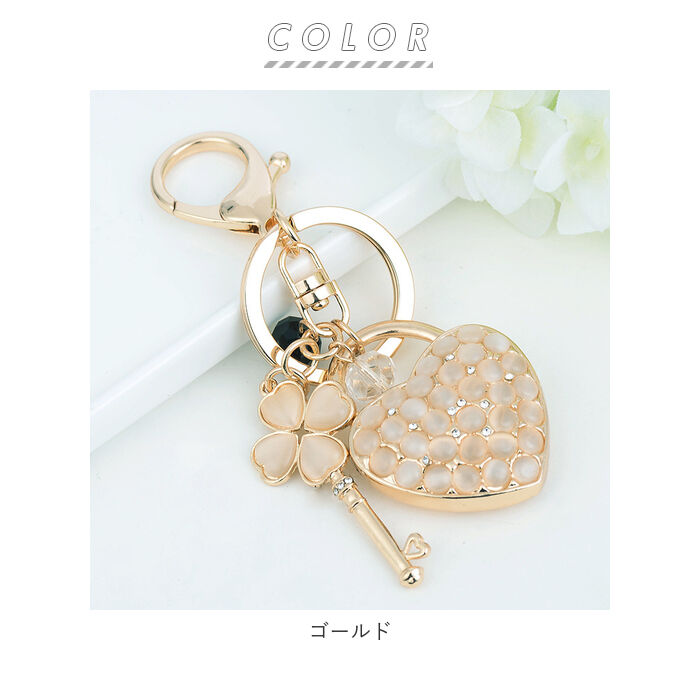BACKYARD FAMILY「バッグチャーム キラキラ 通販 キーホルダー バックチャーム キーリング ハート おしゃれ 鍵」|その他|