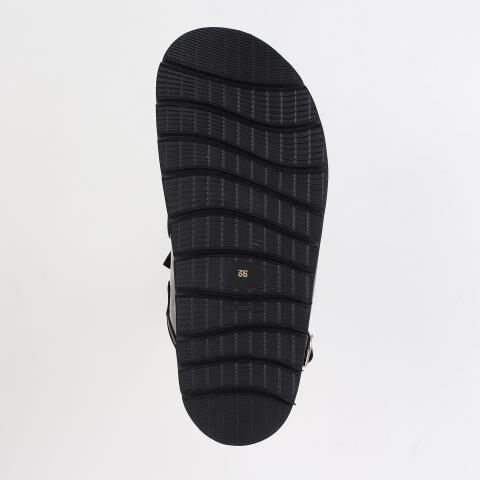 銀座かねまつ「KN250383PVCSTEBLK 【本革】【PREMIERE PORTE】フットベットサンダル」|サンダル|