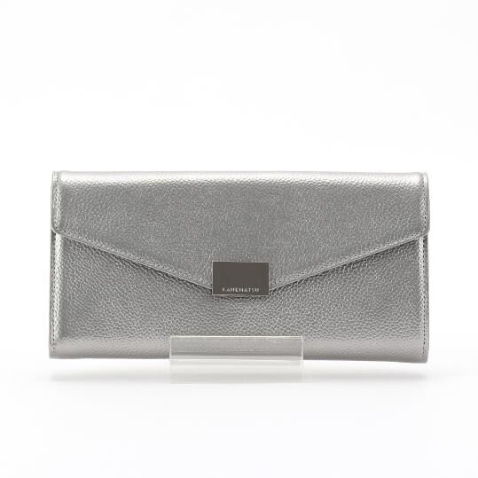 銀座かねまつ「M22552OTH 【本革】ロングウォレット」|財布|シルバー