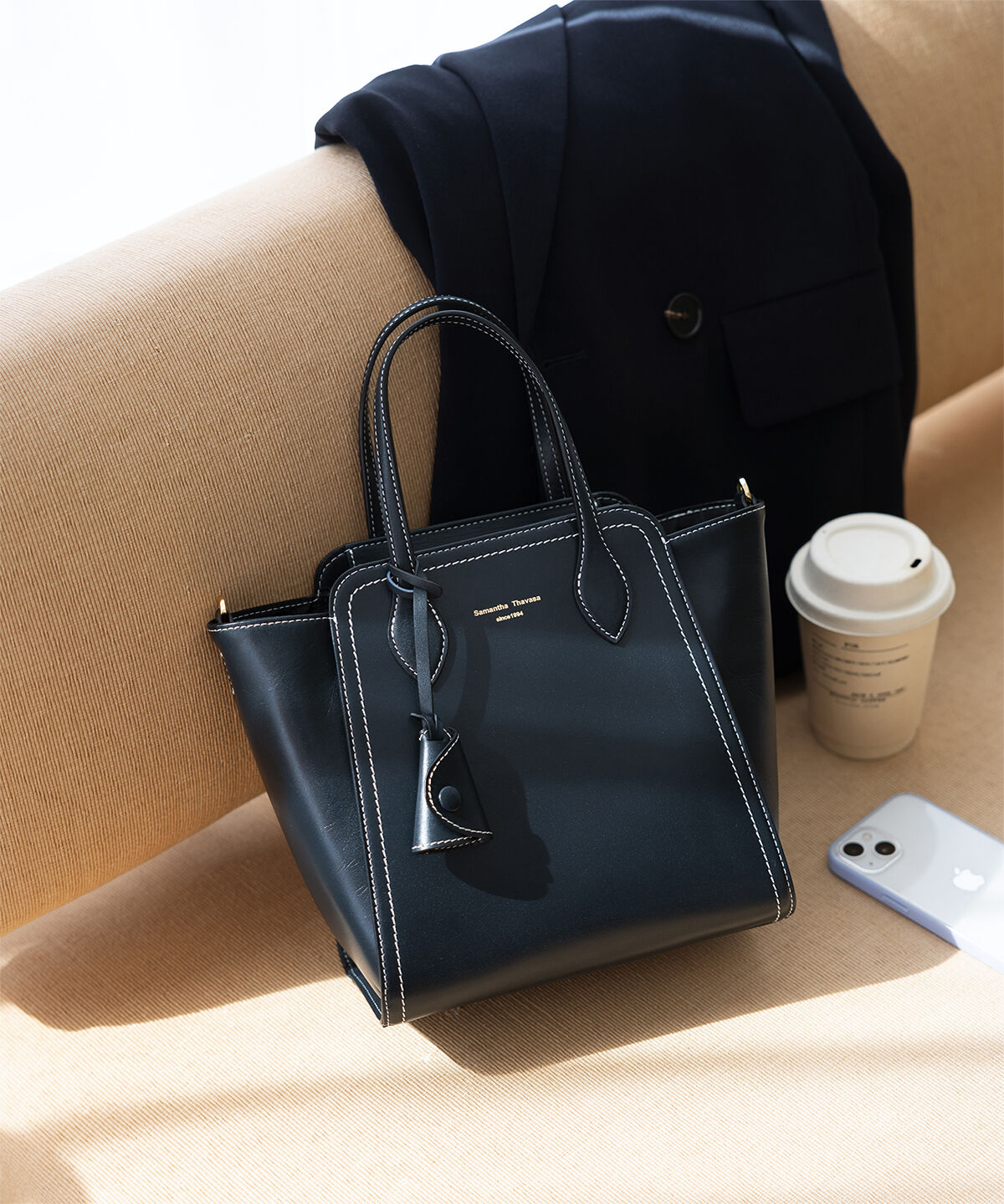 Samantha Thavasa「ウォータープルーフレザー トートバッグ 大サイズ」|トートバッグ|