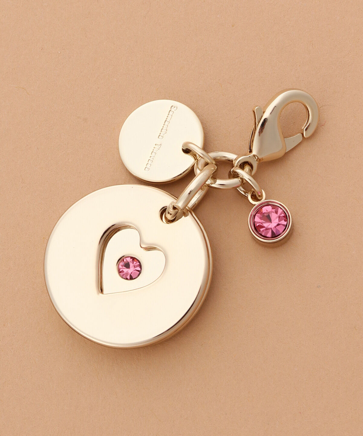 Samantha Thavasa「バースデーストーンカラービジューファスナーチャーム（10月）」|チャーム・キーホルダー|ゴールド