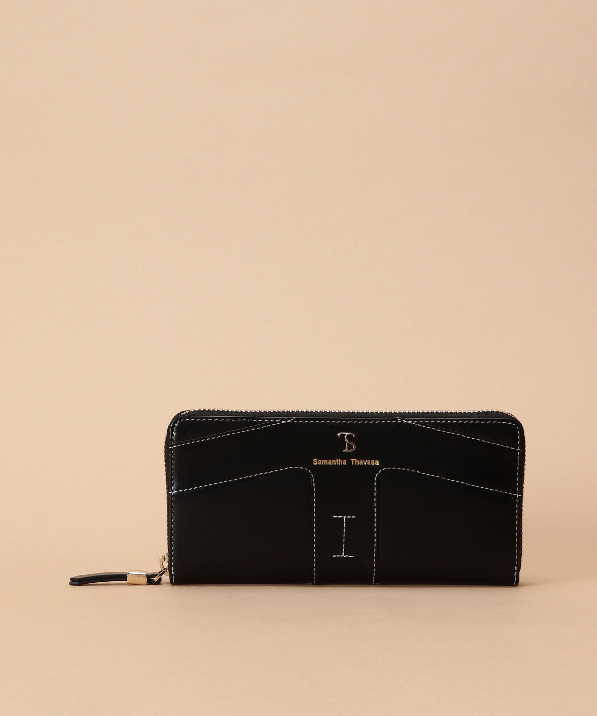 Samantha Thavasa「ステッチデザイン 長財布」|財布|ブラック
