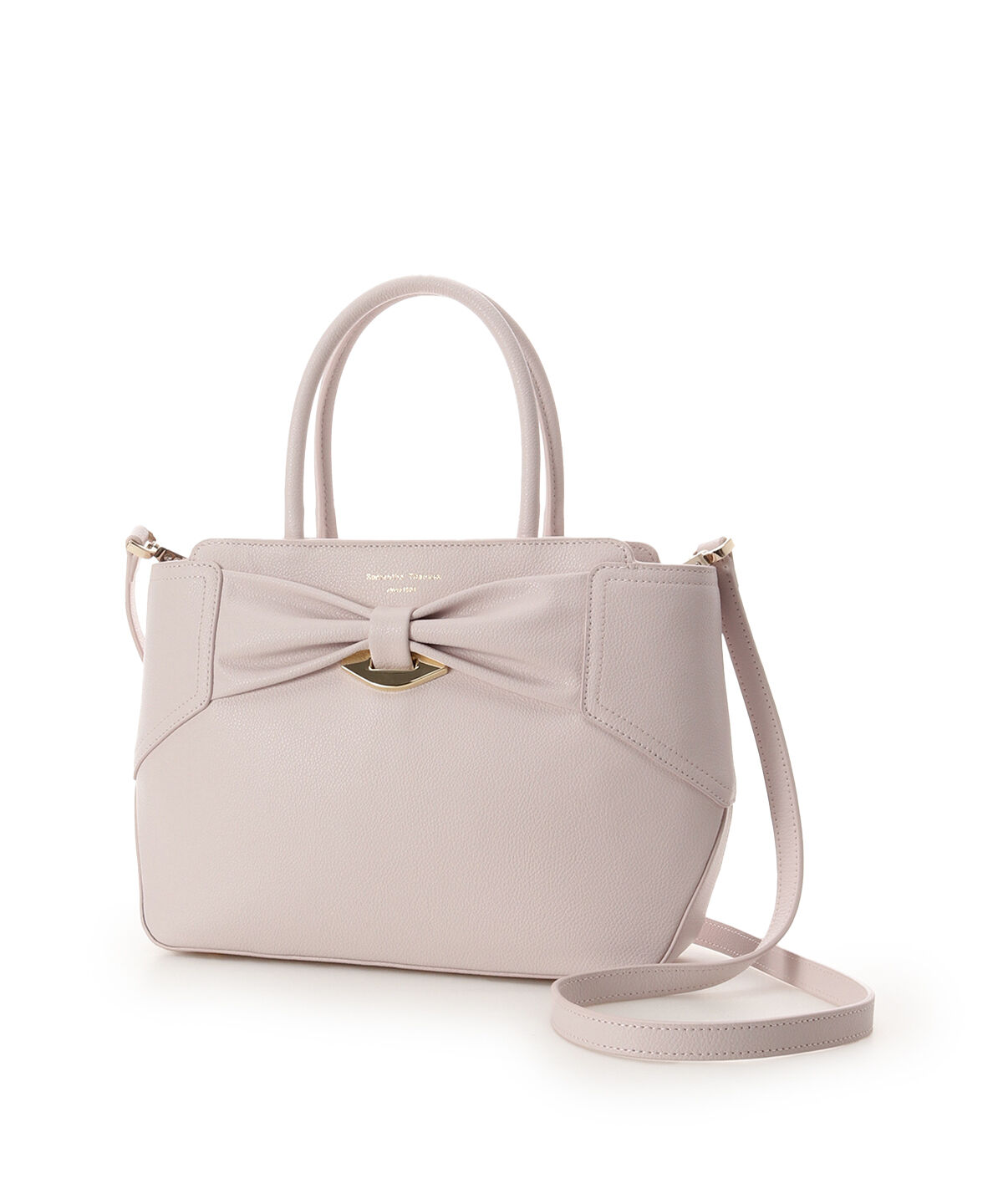 Samantha Thavasa「リボンモチーフ スプリットレザーハンドバッグ」|ハンドバッグ|