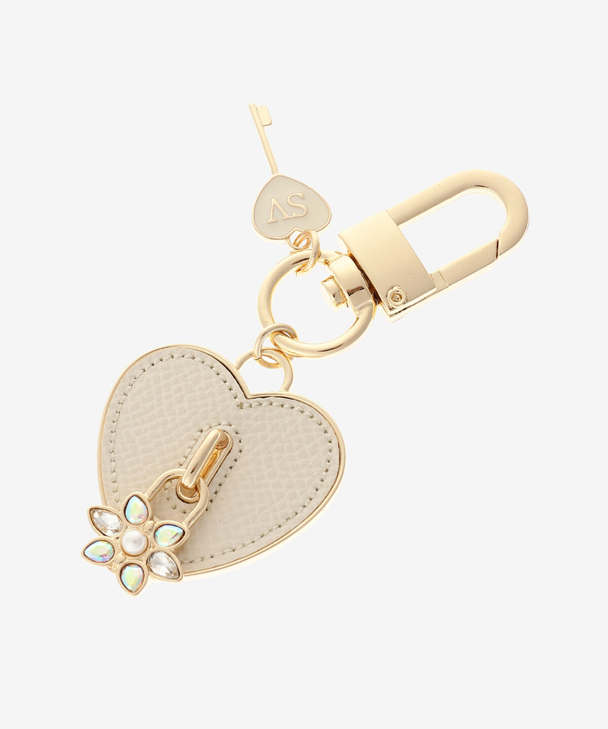 Samantha Vega「パドロックハートキーファスナートップ」|チャーム・キーホルダー|オフホワイト