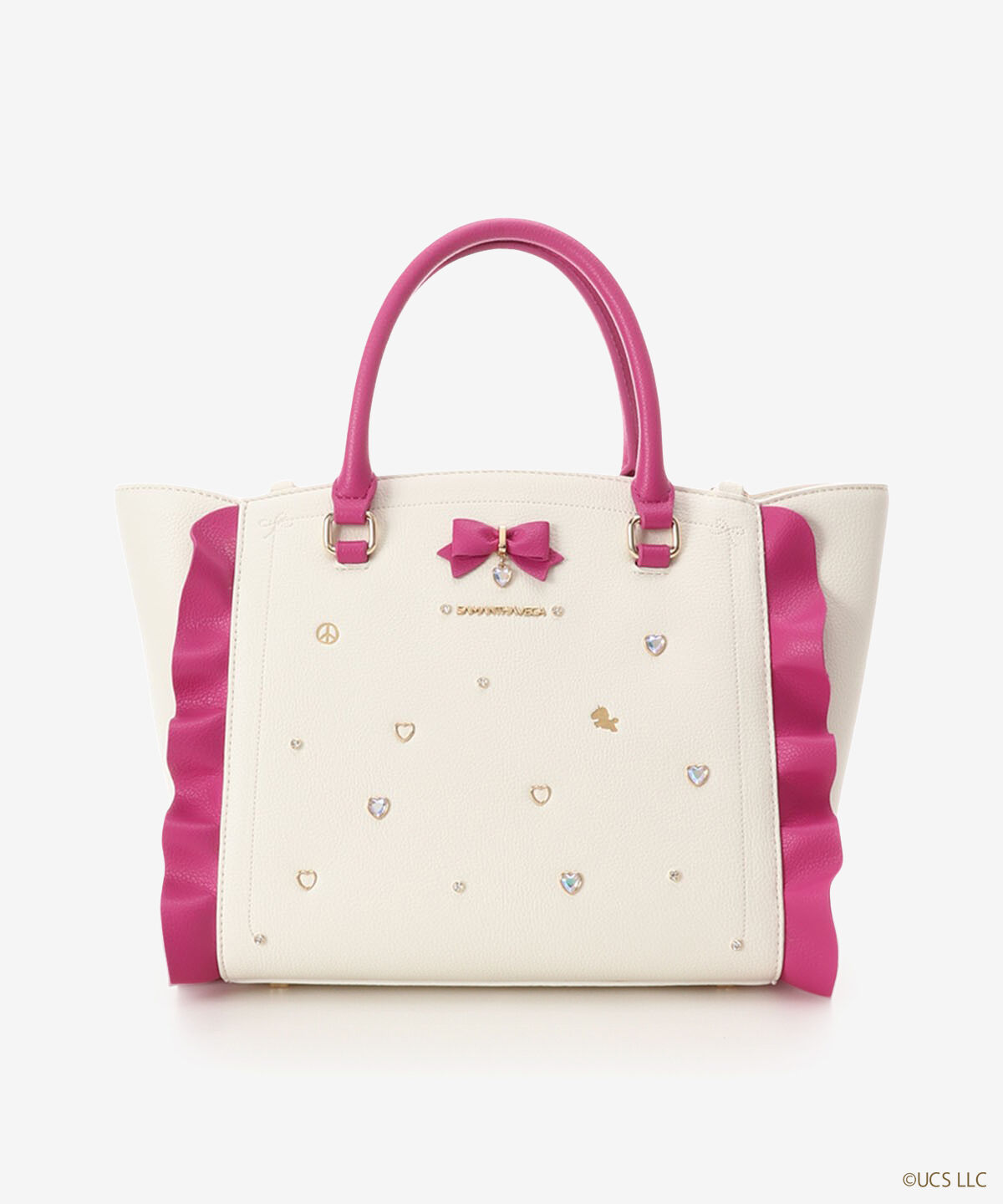 Samantha Vega「「フラッフィ」コレクション　フラッター」|ハンドバッグ|ホワイト