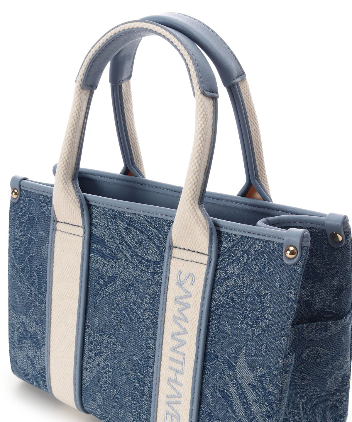 Samantha Vega「ロゴテープジャガード調トートバッグ（小）」|ハンドバッグ|