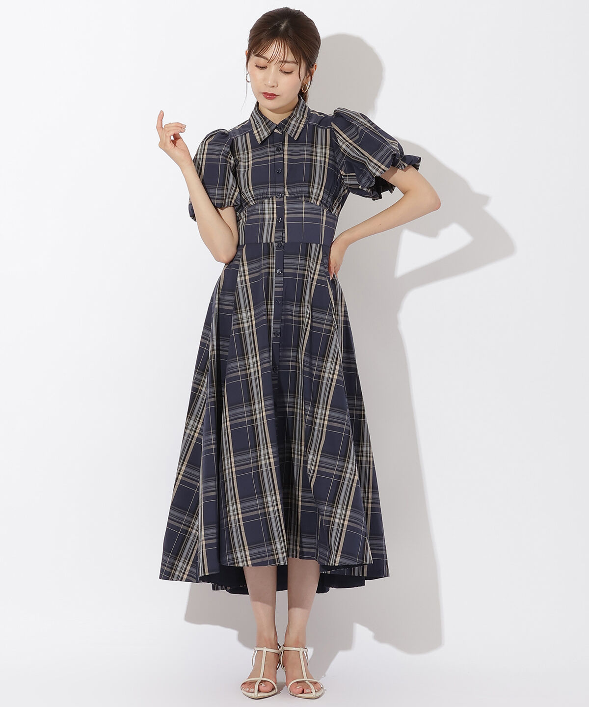 アンドクチュール「コルセットシャツワンピース」|ワンピース|