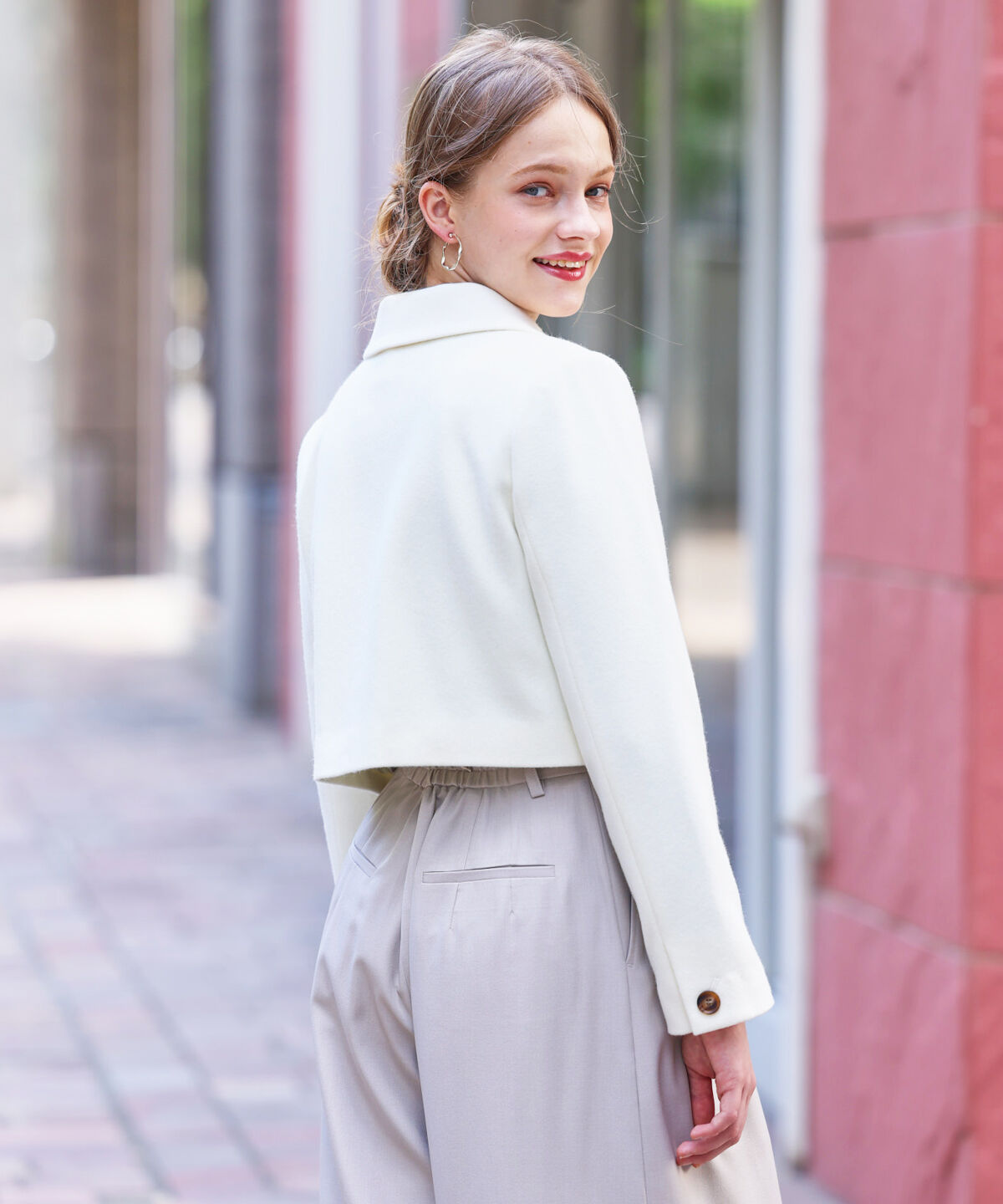 アンドクチュール「ウールメルトンショートジャケットコート」|その他|