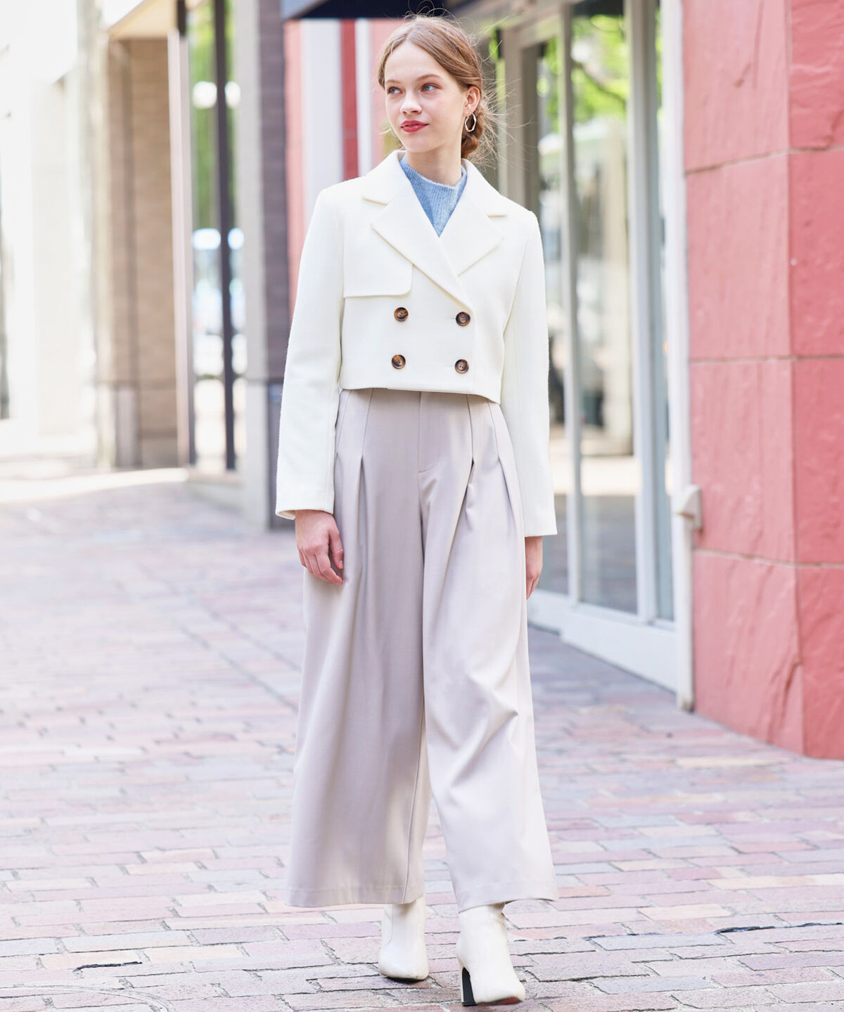 アンドクチュール「ウールメルトンショートジャケットコート」|その他|