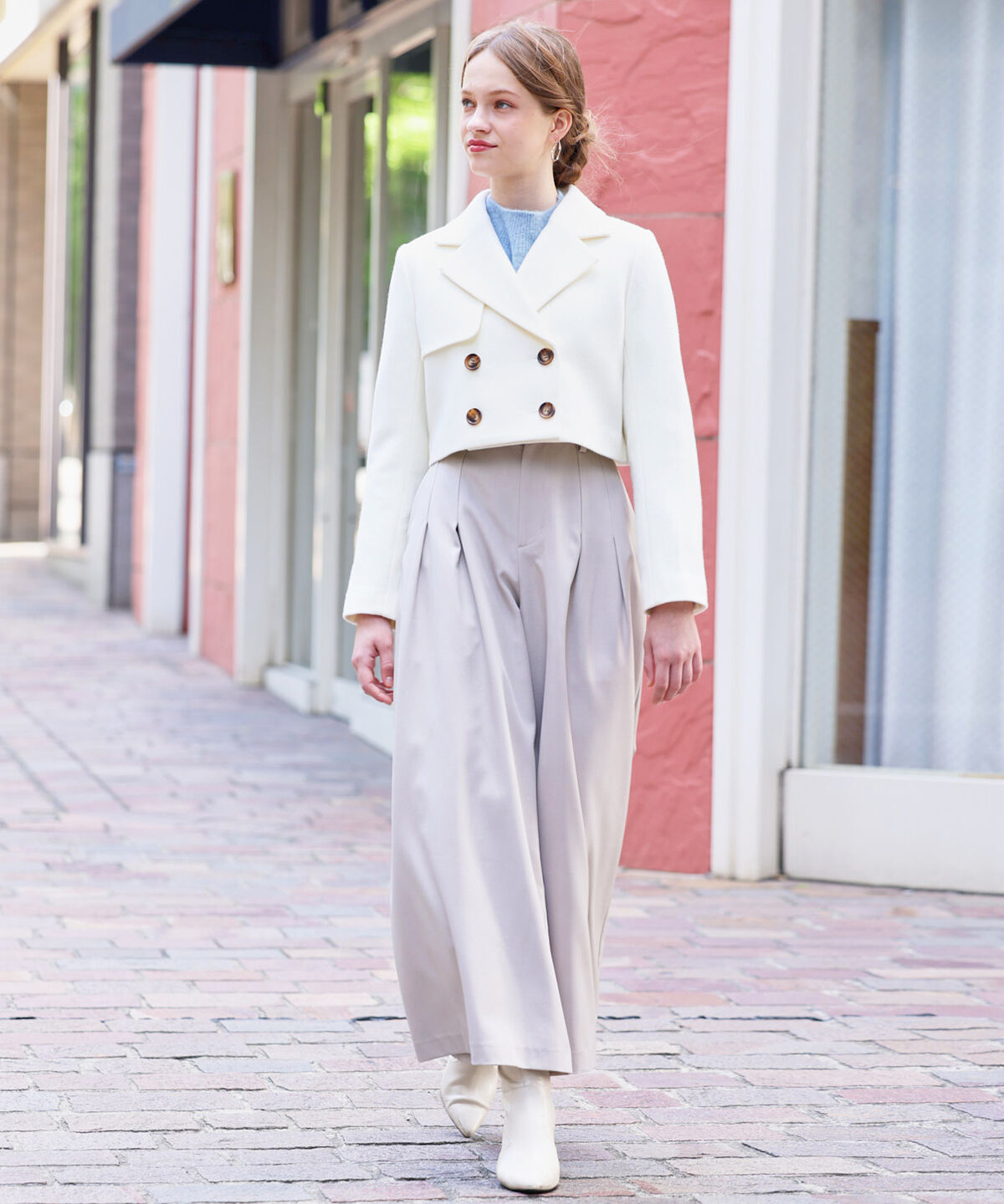 アンドクチュール「ウールメルトンショートジャケットコート」|その他|