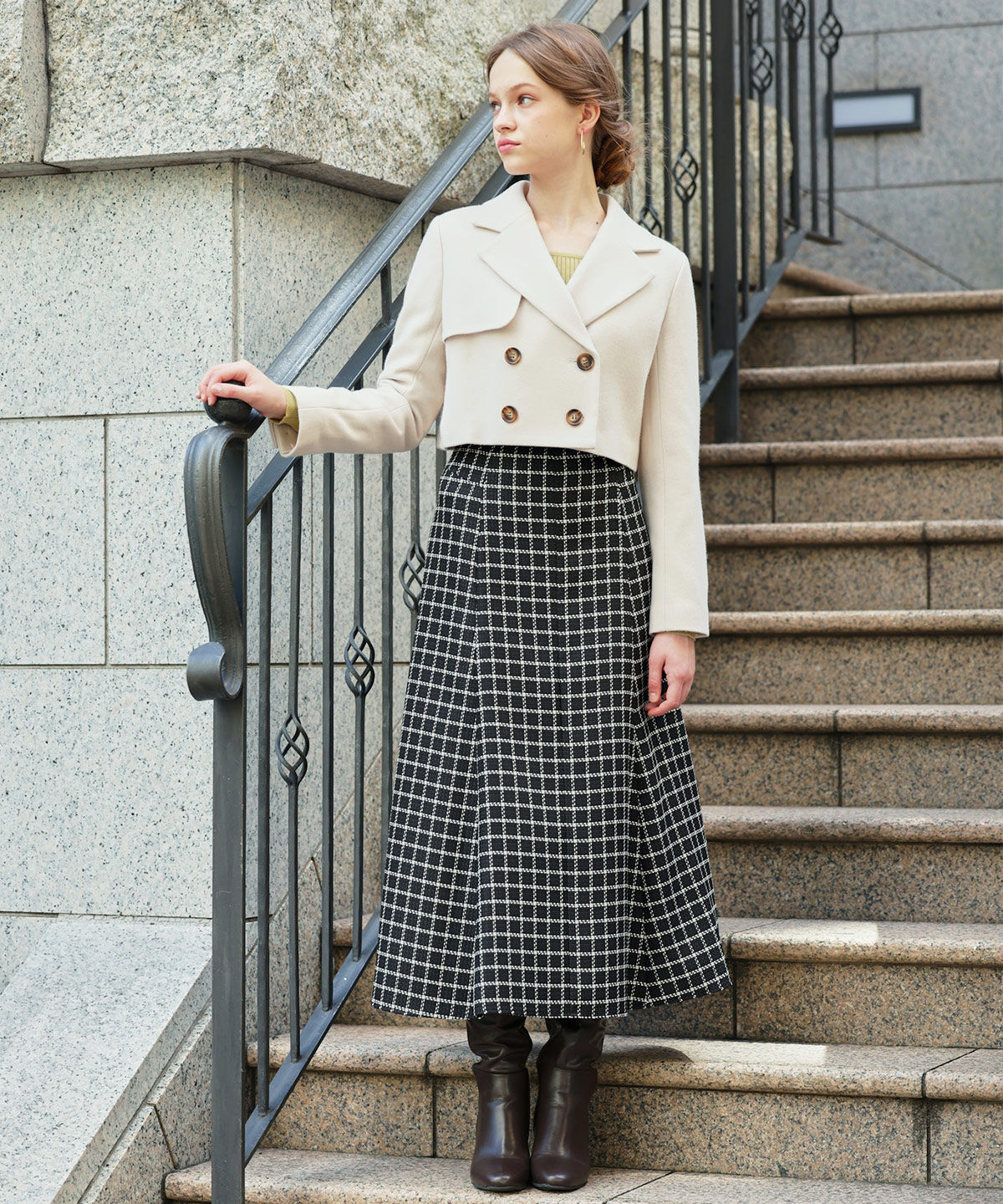 アンドクチュール「ウールメルトンショートジャケットコート」|その他|