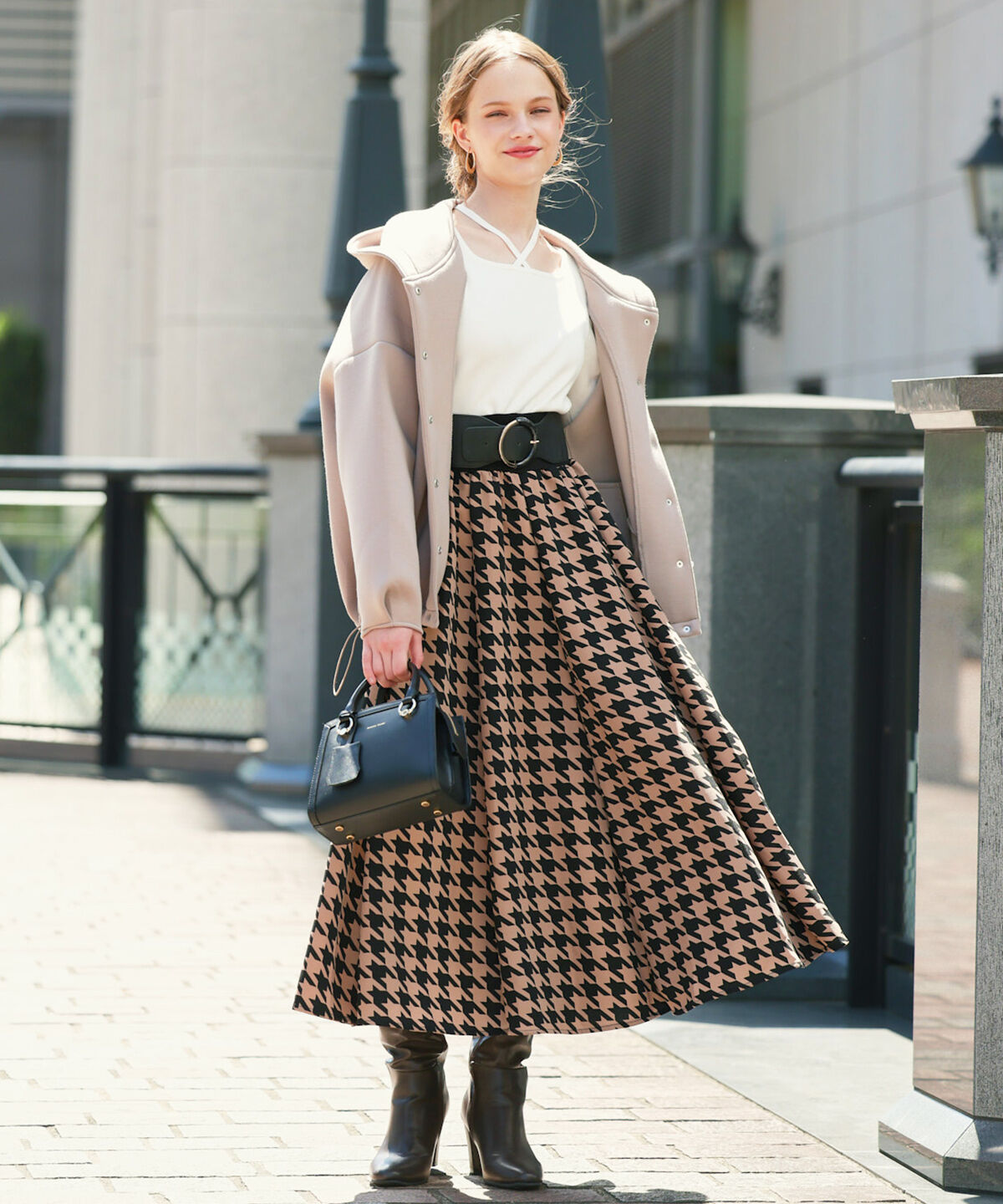 アンドクチュール「スクエアネックホルターリボンプルオーバー」|ニット・セーター|