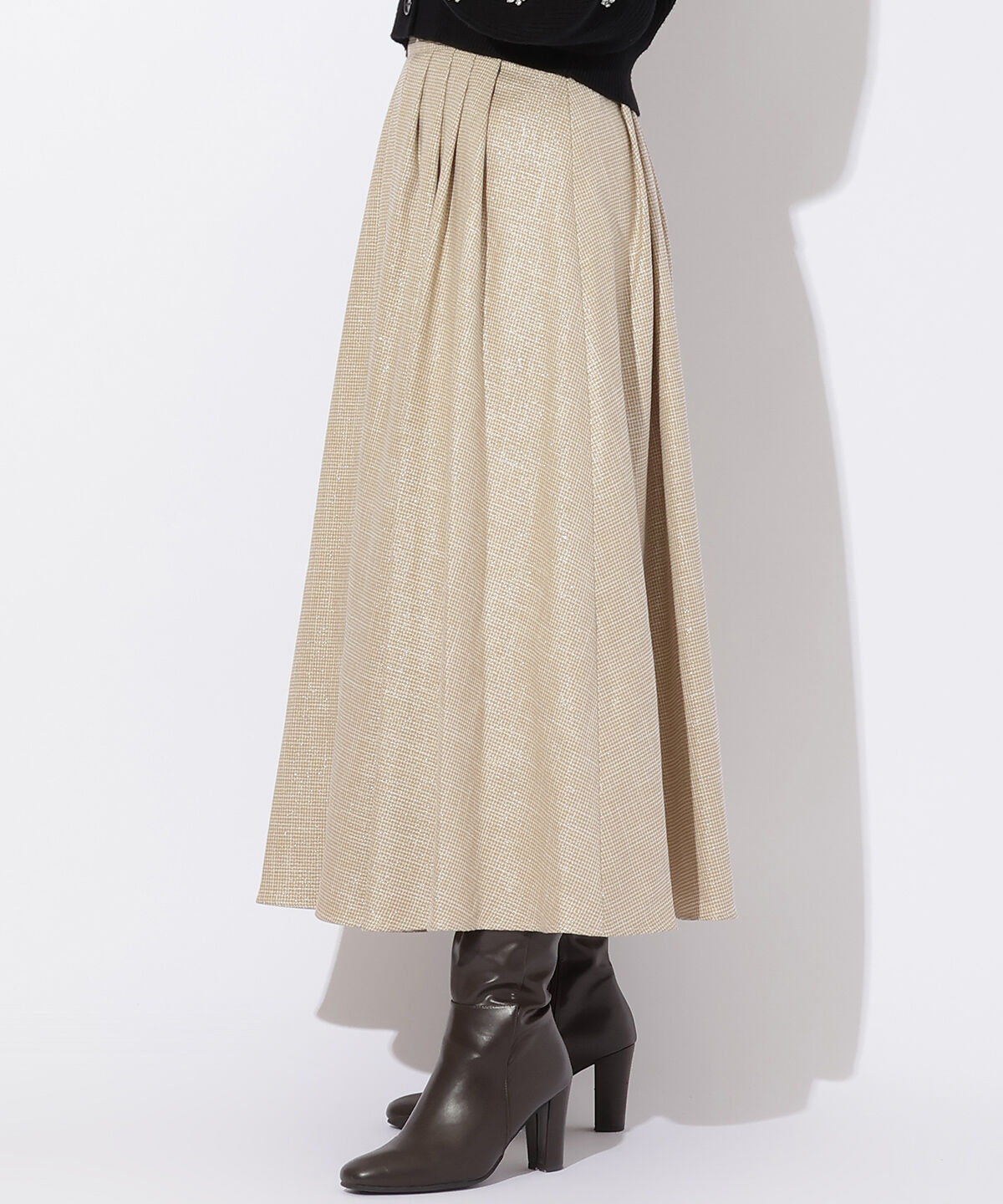 アンドクチュール「ラメツィードフレスカート」|フレア|