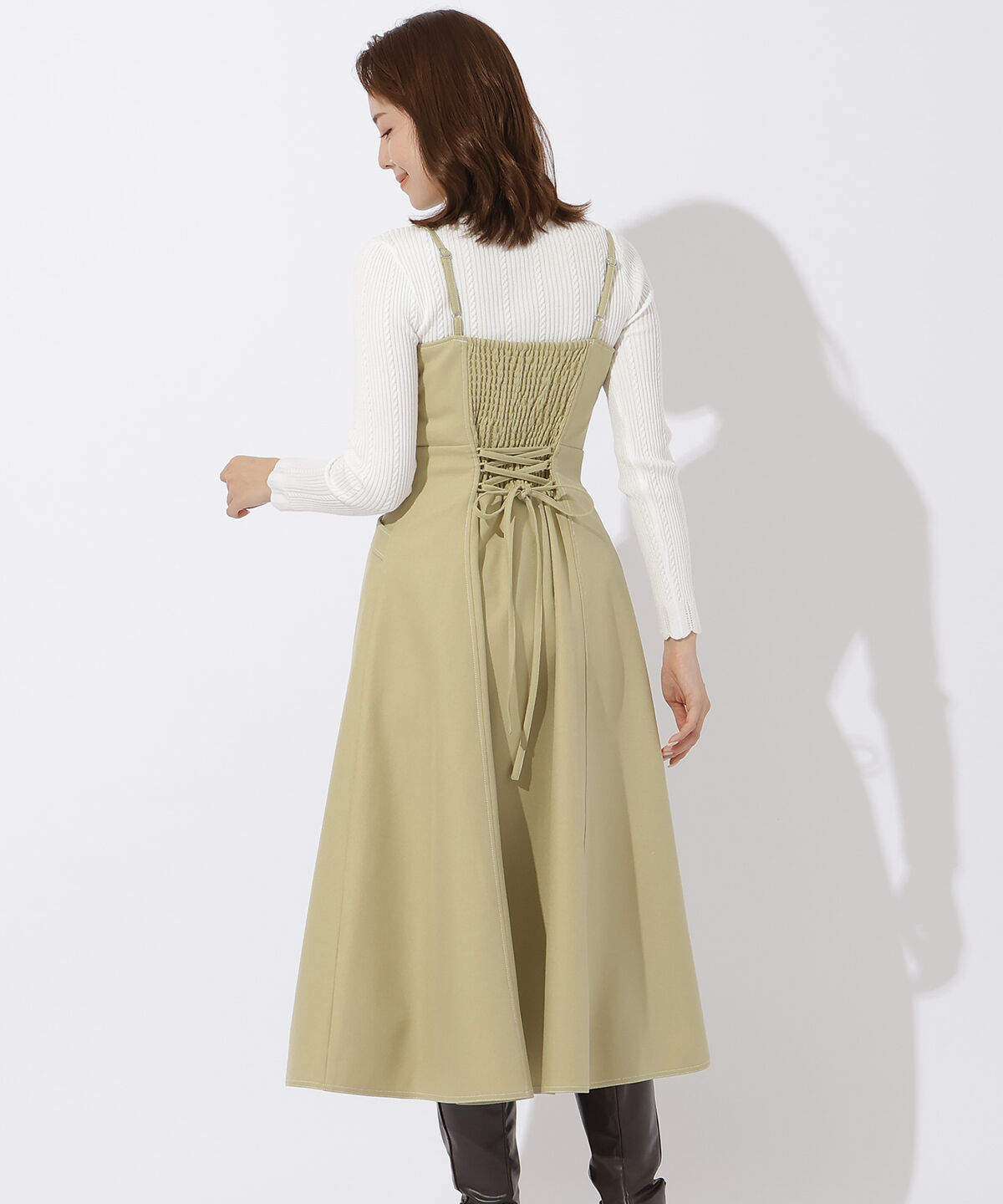 アンドクチュール「スカラネックプルオーバー＋ジップジャンスカ」|ワンピース|