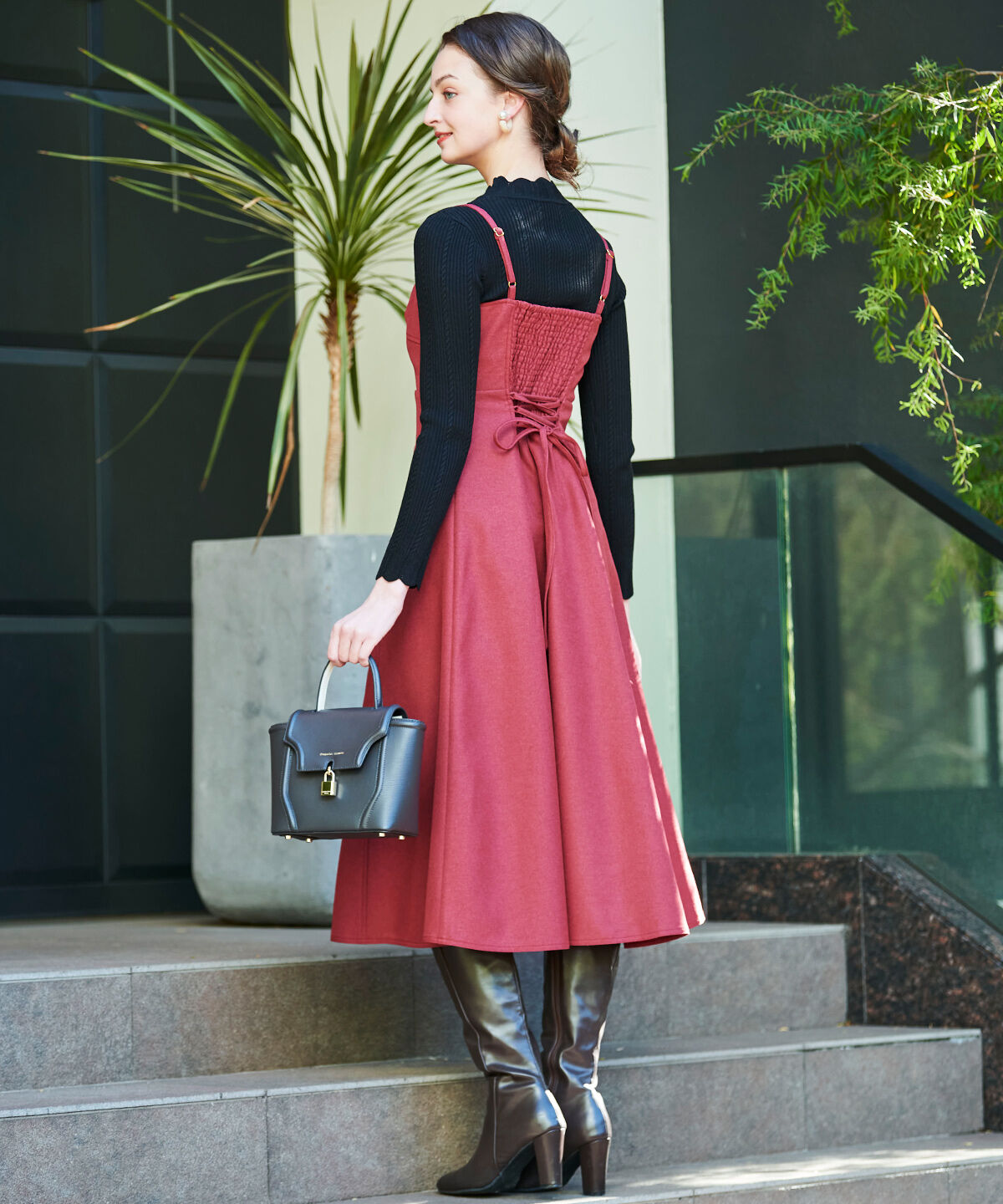 アンドクチュール「スカラネックプルオーバー＋ジップジャンスカ」|ワンピース|