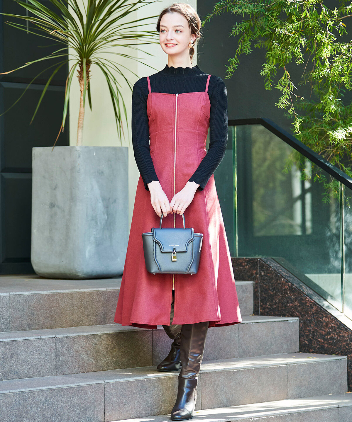 アンドクチュール「スカラネックプルオーバー＋ジップジャンスカ」|ワンピース|