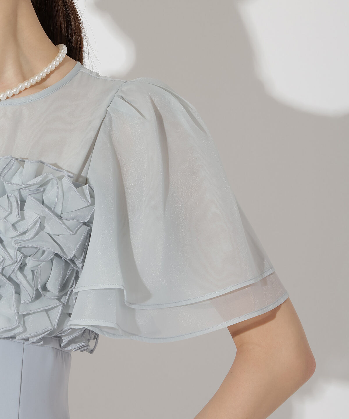 アンドクチュール「チュールフリルドレス」|ドレス|