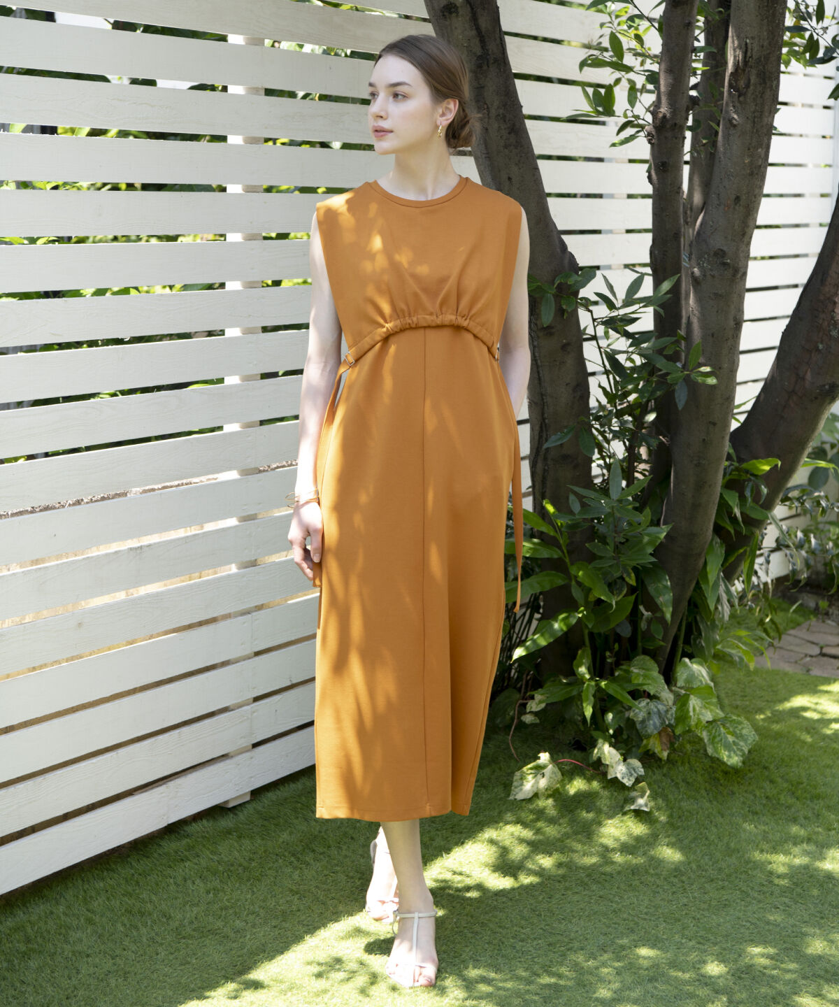 アンドクチュール「リラックスポンチワンピース」|ワンピース|オレンジ