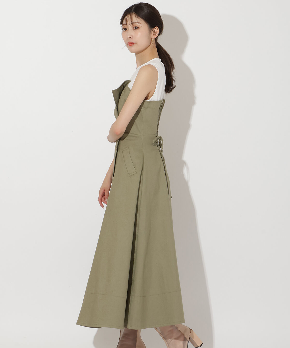 アンドクチュール「デニム切替トレンチワンピース」|ワンピース|