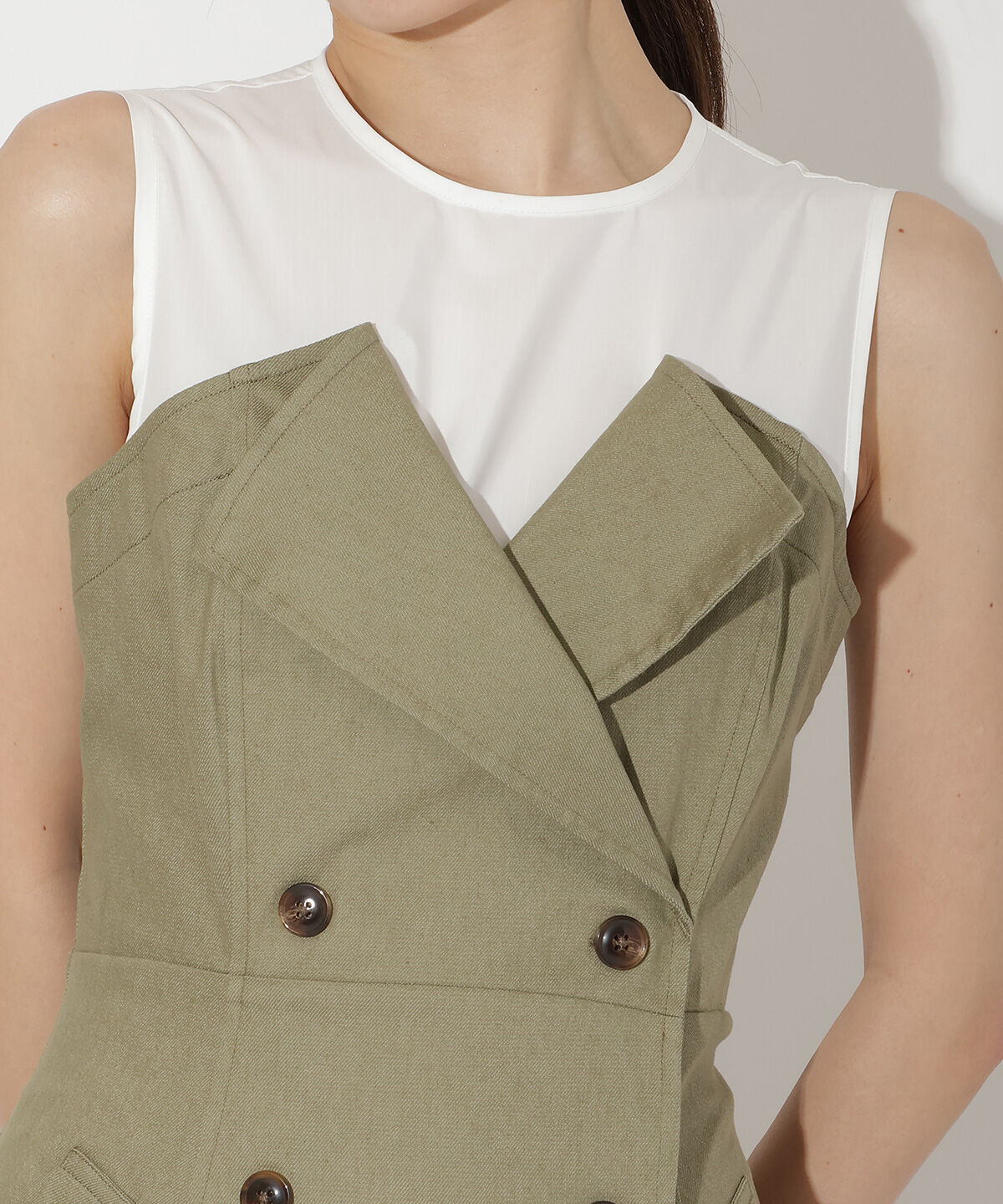 アンドクチュール「デニム切替トレンチワンピース」|ワンピース|