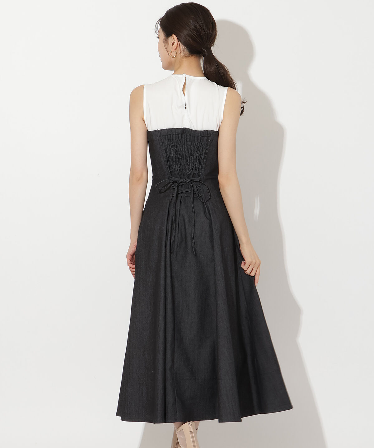 アンドクチュール「デニム切替トレンチワンピース」|ワンピース|