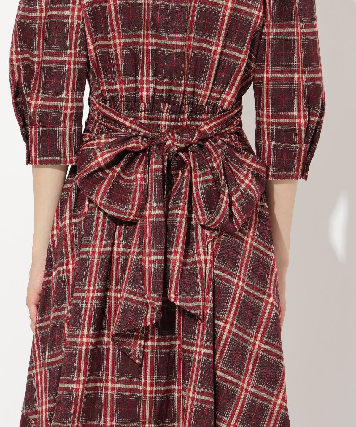 アンドクチュール「ラッフルフリルチェックワンピース」|ワンピース|