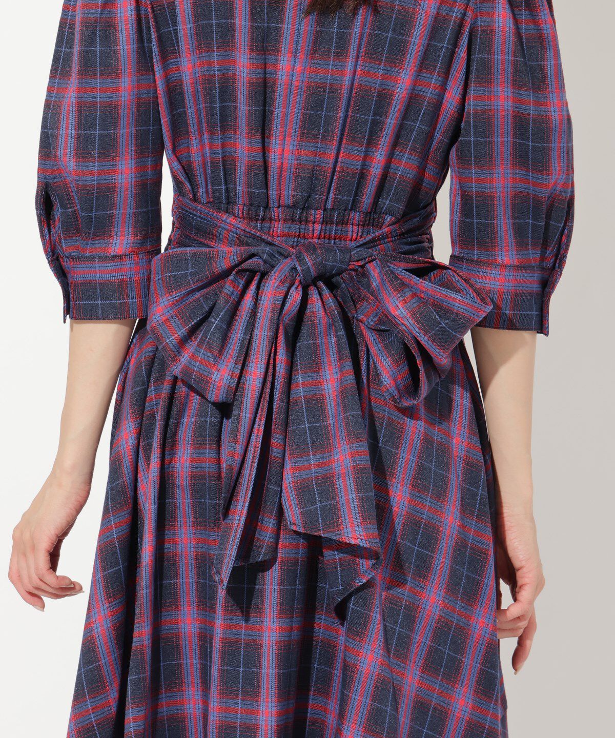 アンドクチュール「ラッフルフリルチェックワンピース」|ワンピース|