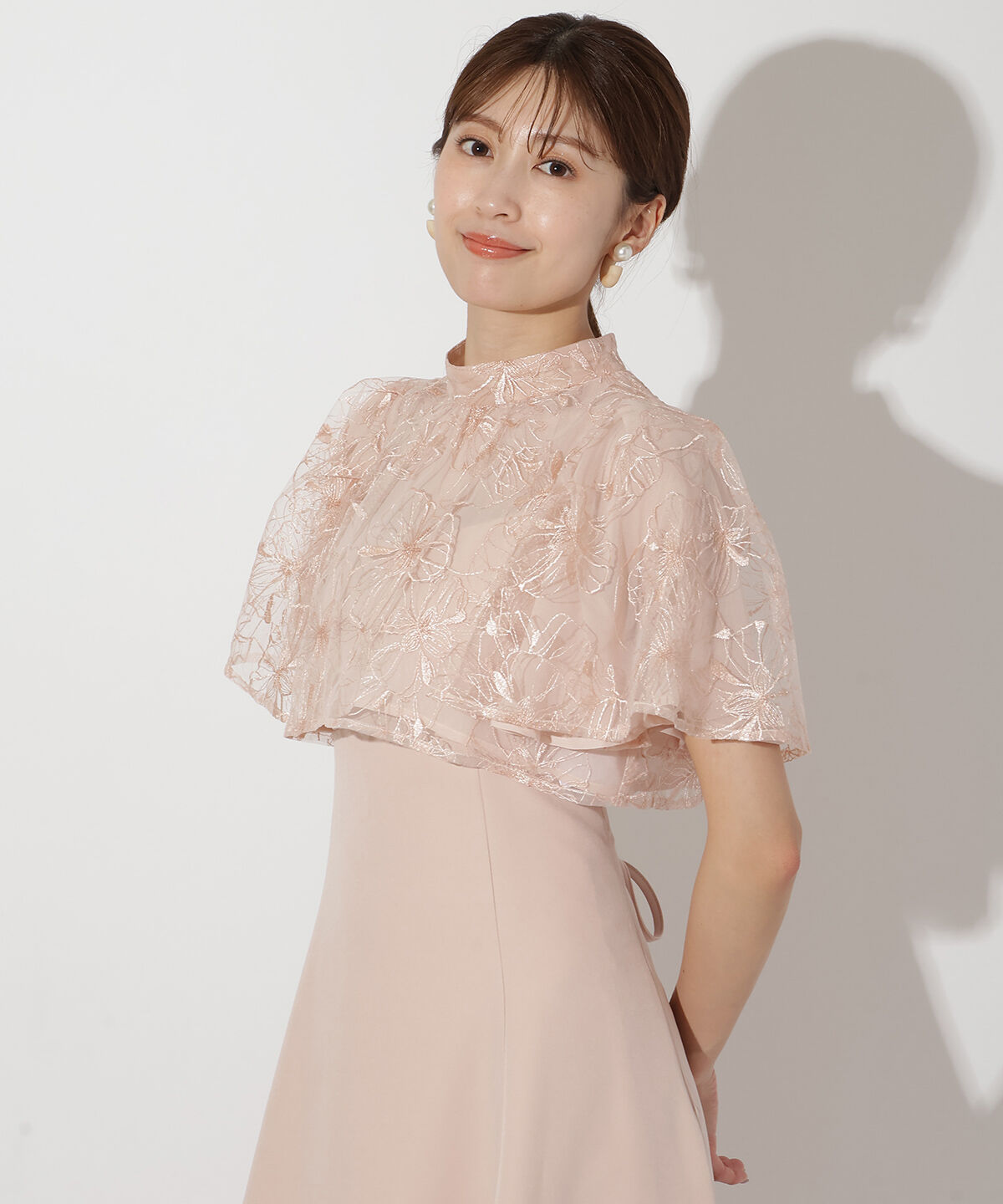 アンドクチュール「ラメフラワーチュールレイヤードドレス」|ドレス|